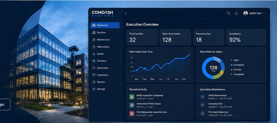 Comdash Systems operational dashboard preview